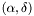 $(\alpha,\delta)$