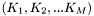 $(K_1, K_2,... K_M)$