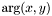 $\arg(x,y)$