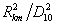 R_km^2/D_10^2
